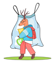 پیش‌نمایش فایل deer-going-to-school-using-backpack-6419634 از پک فعالیت حیوانات