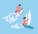 پیش‌نمایش فایل people-doing-water-sports-in-ocean-10709837 از پک فعالیت افراد