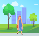 پیش‌نمایش فایل young-businesswoman-walking-in-park-10709834 از پک فعالیت افراد