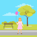 پیش‌نمایش فایل happy-little-girl-with-air-balloon-10709828 از پک فعالیت افراد