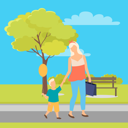 پیش‌نمایش فایل mother-and-daughter-walking-together-in-park-10709817 از پک فعالیت افراد