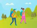 پیش‌نمایش فایل children-walking-in-garden-with-bag-10709435 از پک فعالیت افراد