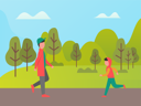 پیش‌نمایش فایل father-and-son-walking-in-park-10709433 از پک فعالیت افراد