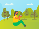 پیش‌نمایش فایل girl-reading-book-in-park-10709407 از پک فعالیت افراد