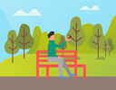 پیش‌نمایش فایل man-sitting-on-bench-in-park-10709434 از پک فعالیت افراد