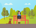 پیش‌نمایش فایل woman-working-on-laptop-while-sitting-in-park-10709431 از پک فعالیت افراد