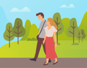 پیش‌نمایش فایل couple-walking-together-in-park-10708904 از پک فعالیت پارک