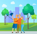 پیش‌نمایش فایل elderly-friends-taking-photo-in-park-10708920 از پک فعالیت پارک