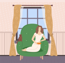پیش‌نمایش فایل female-sitting-on-sofa-with-cat-10708906 از پک فعالیت پارک