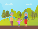 پیش‌نمایش فایل grandparents-walking-in-park-with-grandson-10708943 از پک فعالیت پارک