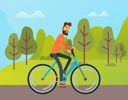 پیش‌نمایش فایل man-riding-bicycle-in-park-10708948 از پک فعالیت پارک