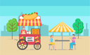 پیش‌نمایش فایل man-selling-hot-dog-in-park-10708908 از پک فعالیت پارک