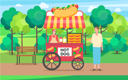 پیش‌نمایش فایل man-selling-hot-dog-in-park-10708911 از پک فعالیت پارک