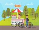پیش‌نمایش فایل man-selling-hot-dog-in-park-10708938 از پک فعالیت پارک