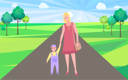 پیش‌نمایش فایل mother-walking-with-child-in-park-10708923 از پک فعالیت پارک