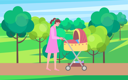 پیش‌نمایش فایل woman-walking-with-child-sleeping-in-stroller-10708924 از پک فعالیت پارک