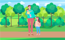 پیش‌نمایش فایل woman-walking-with-daughter-carrying-baby-in-park-10708925 از پک فعالیت پارک