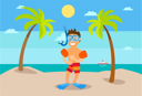 پیش‌نمایش فایل boy-standing-on-beach-10709051 از پک فعالیت پارک
