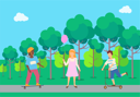 پیش‌نمایش فایل children-with-skateboard-and-scooter-10709022 از پک فعالیت پارک