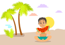 پیش‌نمایش فایل boy-is-eating-watermelon-at-beach-10992699 از پک فعالیت افراد