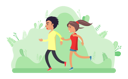 پیش‌نمایش فایل couple-are-running-in-garden-10992693 از پک فعالیت افراد