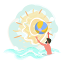 پیش‌نمایش فایل boy-is-playing-with-beach-ball-in-ocean-10992632 از پک فعالیت افراد