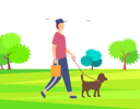 پیش‌نمایش فایل boy-takes-his-dog-on-walk-10992624 از پک فعالیت افراد