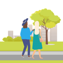 پیش‌نمایش فایل friends-are-gossiping-in-park-10992610 از پک فعالیت افراد