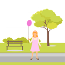 پیش‌نمایش فایل girl-is-playing-with-her-balloons-10992625 از پک فعالیت افراد
