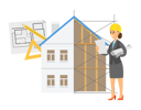 پیش‌نمایش فایل female-construction-worker-is-doing-home-designing-10992559 از پک فعالیت افراد
