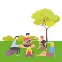 پیش‌نمایش فایل friends-are-spending-quality-time-in-forest-10992532 از پک فعالیت افراد