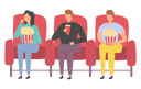 پیش‌نمایش فایل friends-are-watching-movie-in-theatre-10992534 از پک فعالیت افراد