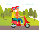 پیش‌نمایش فایل couple-is-riding-motorcycle-10988734 از پک فعالیت افراد