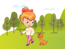 پیش‌نمایش فایل girl-goes-for-garden-walk-with-her-pet-dog-10988745 از پک فعالیت افراد