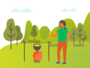 پیش‌نمایش فایل girl-is-cooking-food-in-forest-10988732 از پک فعالیت افراد