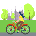پیش‌نمایش فایل girl-is-riding-cycle-in-garden-10988750 از پک فعالیت افراد
