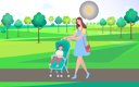پیش‌نمایش فایل mother-takes-her-baby-for-walk-in-garden-10988756 از پک فعالیت افراد