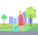 پیش‌نمایش فایل mother-took-her-son-in-garden-10988722 از پک فعالیت افراد