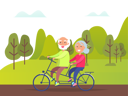 پیش‌نمایش فایل old-couple-is-riding-on-bicycle-10988740 از پک فعالیت افراد