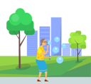 پیش‌نمایش فایل old-man-is-blowing-bubbles-in-garden-10988749 از پک فعالیت افراد