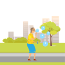 پیش‌نمایش فایل woman-is-blowing-bubbles-in-park-10988692 از پک فعالیت افراد