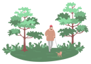 پیش‌نمایش فایل boy-takes-his-dog-in-forest-10988680 از پک فعالیت افراد