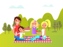 پیش‌نمایش فایل family-is-enjoying-picnic-in-garden-10988665 از پک فعالیت افراد