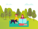 پیش‌نمایش فایل family-is-on-picnic-while-navigating-directions-10988670 از پک فعالیت افراد