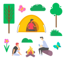 پیش‌نمایش فایل friends-are-enjoying-at-campfire-10988661 از پک فعالیت افراد