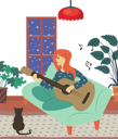پیش‌نمایش فایل girl-is-playing-guitar-10988674 از پک فعالیت افراد