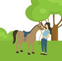 پیش‌نمایش فایل girl-is-taking-care-of-her-horse-10988667 از پک فعالیت افراد