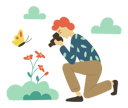 پیش‌نمایش فایل man-is-clicking-pictures-of-flowers-10988677 از پک فعالیت افراد