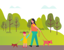 پیش‌نمایش فایل mother-took-her-son-and-dog-on-parks-walk-10988671 از پک فعالیت افراد