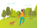 پیش‌نمایش فایل young-lady-took-pet-dog-on-walk-10988673 از پک فعالیت افراد